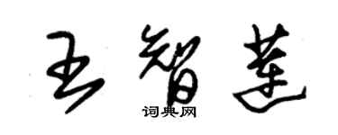 朱錫榮王智蓮草書個性簽名怎么寫