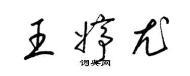 梁錦英王婷尤草書個性簽名怎么寫