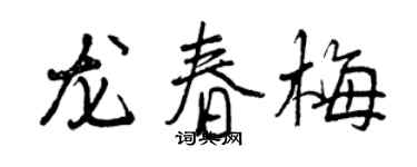 曾慶福龍春梅行書個性簽名怎么寫