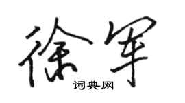 駱恆光徐軍行書個性簽名怎么寫