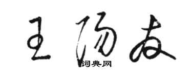 駱恆光王陽友草書個性簽名怎么寫