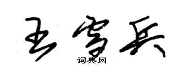 朱錫榮王雪兵草書個性簽名怎么寫