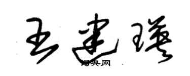 朱錫榮王建瑛草書個性簽名怎么寫