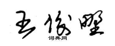 朱錫榮王俊野草書個性簽名怎么寫