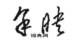 駱恆光餘映草書個性簽名怎么寫