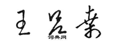 駱恆光王呂桑草書個性簽名怎么寫