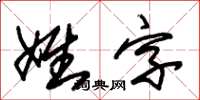 朱錫榮姓字草書怎么寫