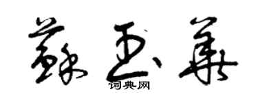 曾慶福蘇玉華草書個性簽名怎么寫