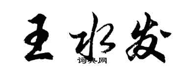 胡問遂王水發行書個性簽名怎么寫