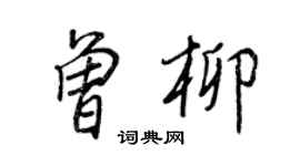 王正良曾柳行書個性簽名怎么寫