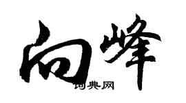 胡問遂向峰行書個性簽名怎么寫