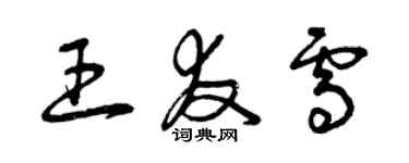 曾慶福王友雪草書個性簽名怎么寫