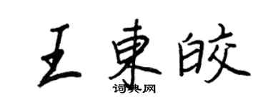 王正良王東皎行書個性簽名怎么寫