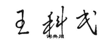 駱恆光王科民草書個性簽名怎么寫