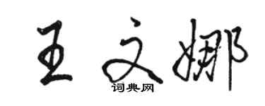 駱恆光王文娜行書個性簽名怎么寫