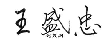 駱恆光王盛忠行書個性簽名怎么寫