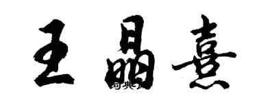 胡問遂王晶熹行書個性簽名怎么寫