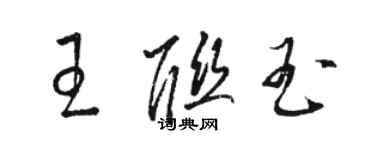 駱恆光王聯玉草書個性簽名怎么寫