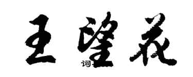 胡問遂王望花行書個性簽名怎么寫