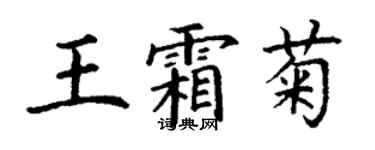丁謙王霜菊楷書個性簽名怎么寫