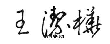 駱恆光王潔樺草書個性簽名怎么寫