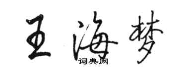 駱恆光王海夢行書個性簽名怎么寫