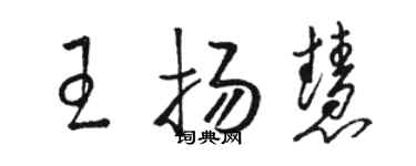 駱恆光王揚慧草書個性簽名怎么寫