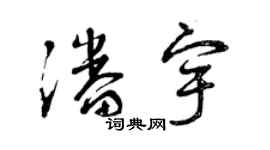 曾慶福潘宇草書個性簽名怎么寫