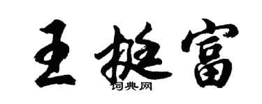 胡問遂王挺富行書個性簽名怎么寫