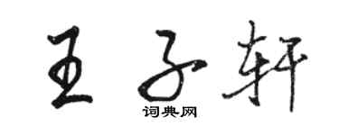 駱恆光王子軒行書個性簽名怎么寫