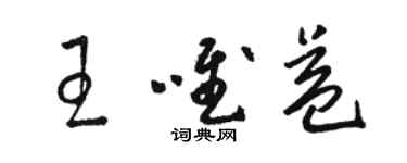 駱恆光王唯益草書個性簽名怎么寫