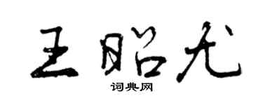 曾慶福王昭尤行書個性簽名怎么寫