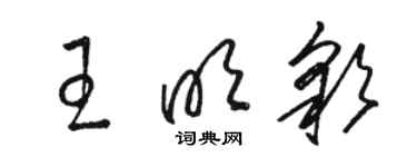 駱恆光王明彩草書個性簽名怎么寫