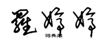 朱錫榮羅婷婷草書個性簽名怎么寫