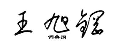 梁錦英王旭鋼草書個性簽名怎么寫
