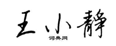 王正良王小靜行書個性簽名怎么寫