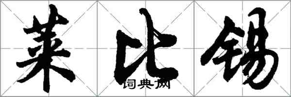 胡問遂萊比錫行書怎么寫