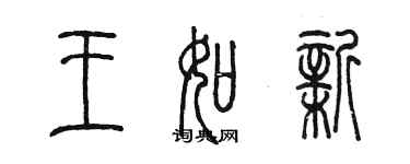 陳墨王如新篆書個性簽名怎么寫