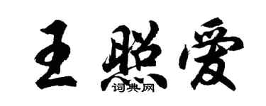 胡問遂王照愛行書個性簽名怎么寫