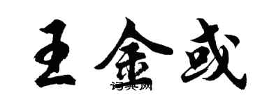 胡問遂王金或行書個性簽名怎么寫