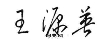 駱恆光王源英草書個性簽名怎么寫