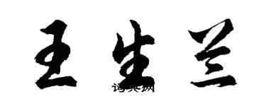 胡問遂王生蘭行書個性簽名怎么寫