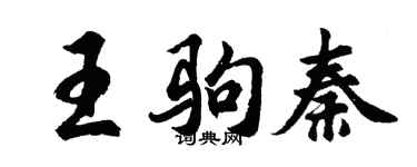 胡問遂王駒秦行書個性簽名怎么寫
