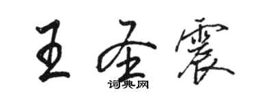 駱恆光王聖震行書個性簽名怎么寫