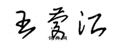 朱錫榮王慶江草書個性簽名怎么寫