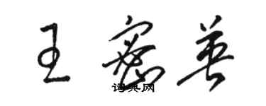 駱恆光王密英草書個性簽名怎么寫