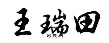 胡問遂王瑞田行書個性簽名怎么寫