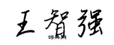 王正良王智強行書個性簽名怎么寫