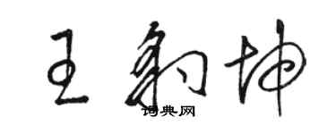 駱恆光王豹坤草書個性簽名怎么寫