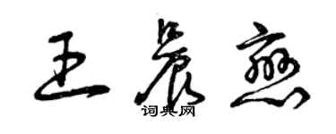 曾慶福王晨戀草書個性簽名怎么寫